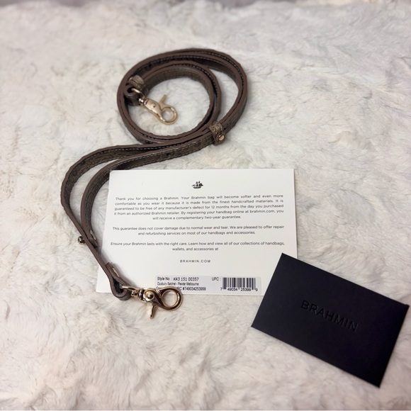 ✨Brahmin Duxbury Dome Satchel Pewter Melbourne Genuine Leather NWT✨ - Picture 7 of 7